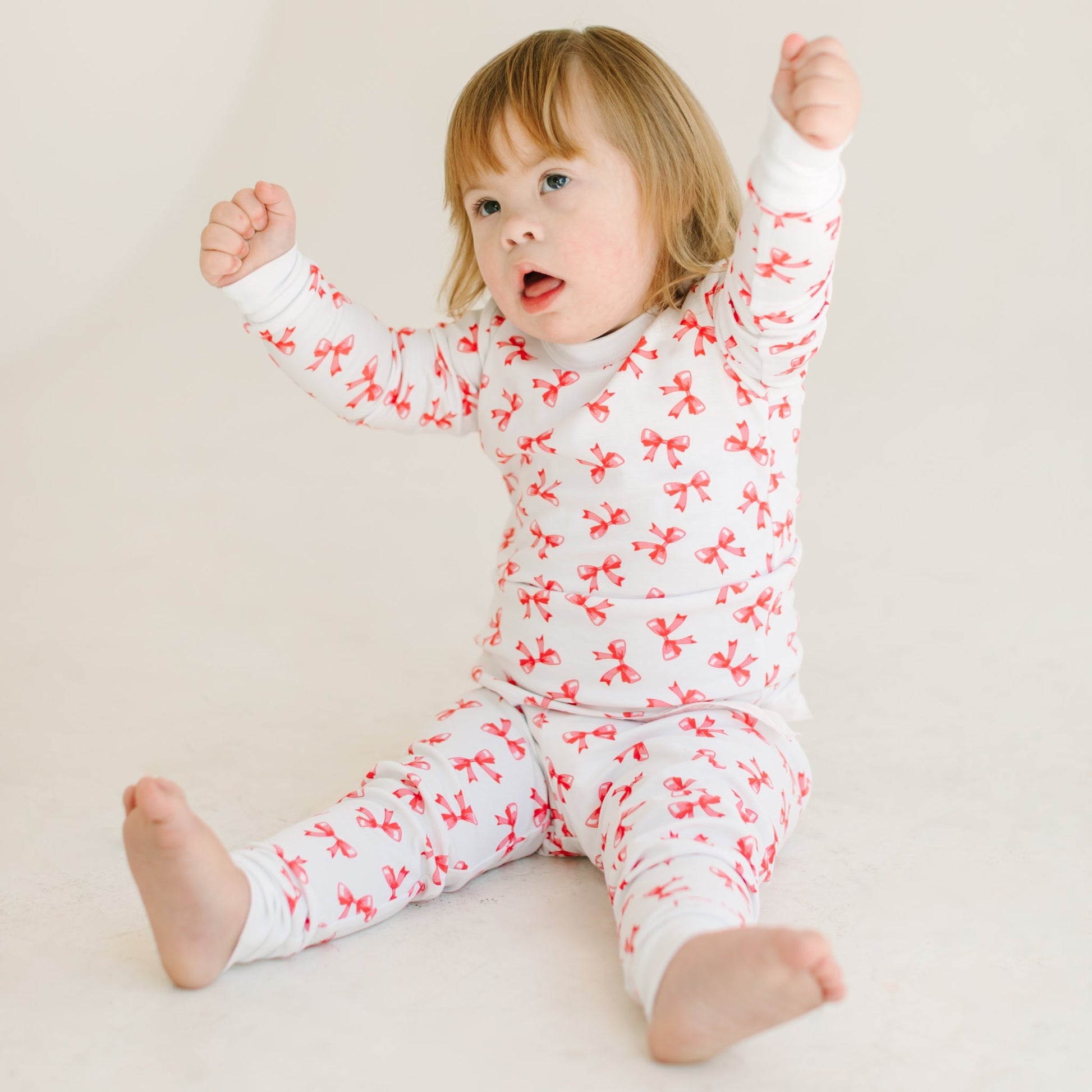 Scarlett Bows Long Pajamas - Magnolia BabyLong Pajamas