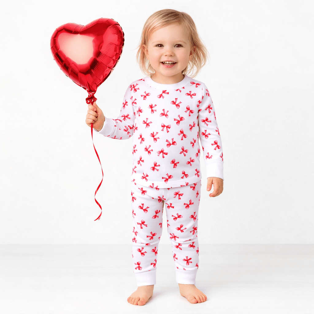 Scarlett Bows Long Pajamas - Magnolia BabyLong Pajamas