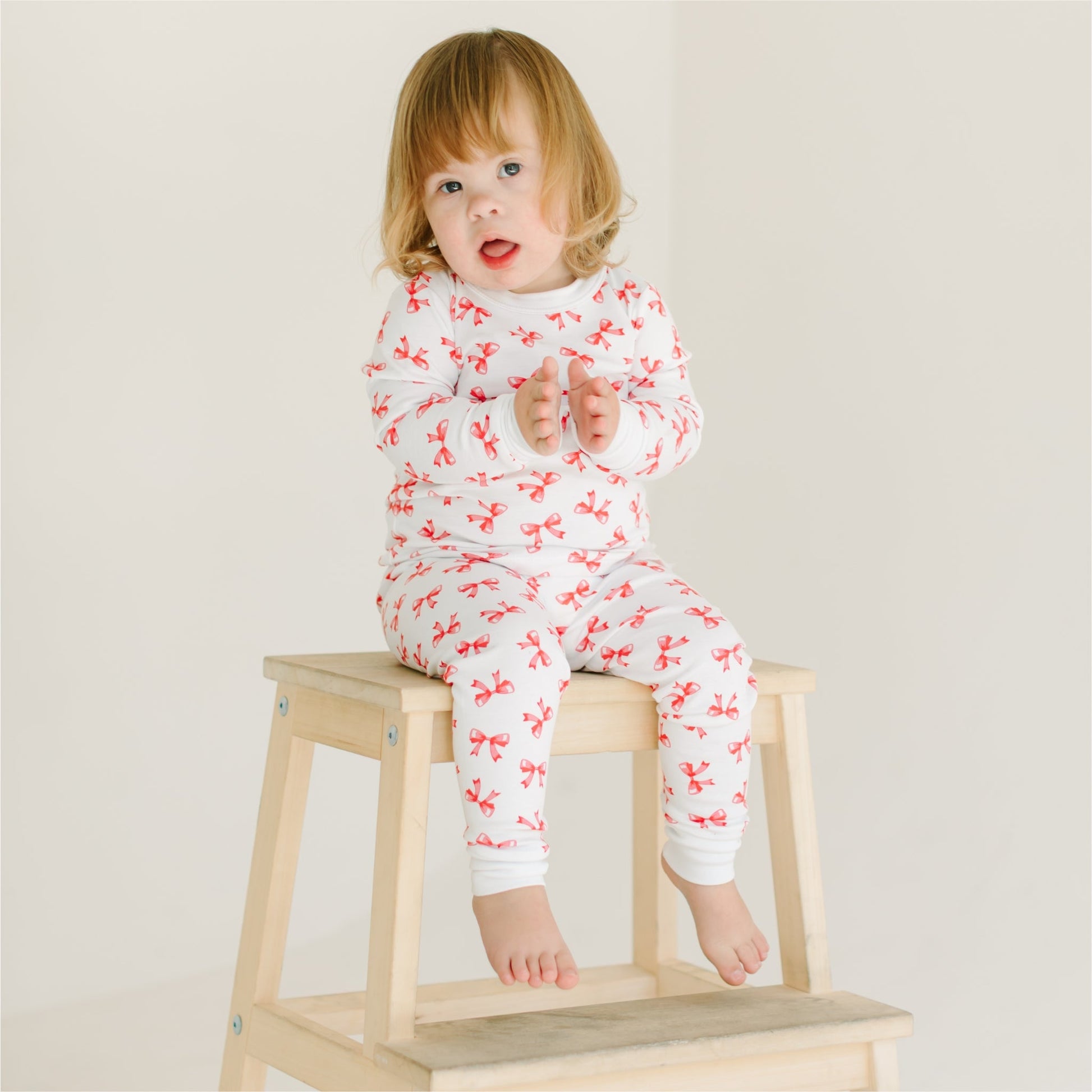 Scarlett Bows Long Pajamas - Magnolia BabyLong Pajamas