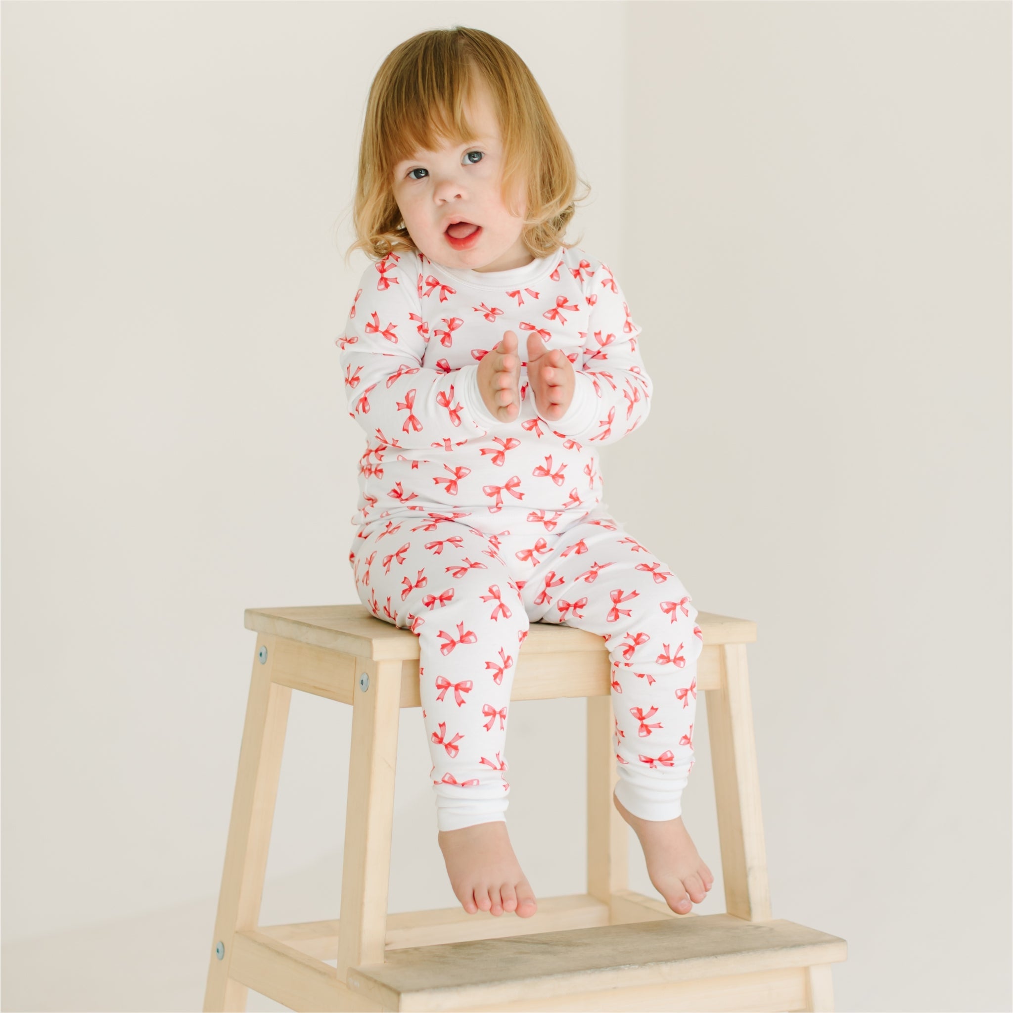 Scarlett Bows Long Pajamas - Magnolia BabyLong Pajamas