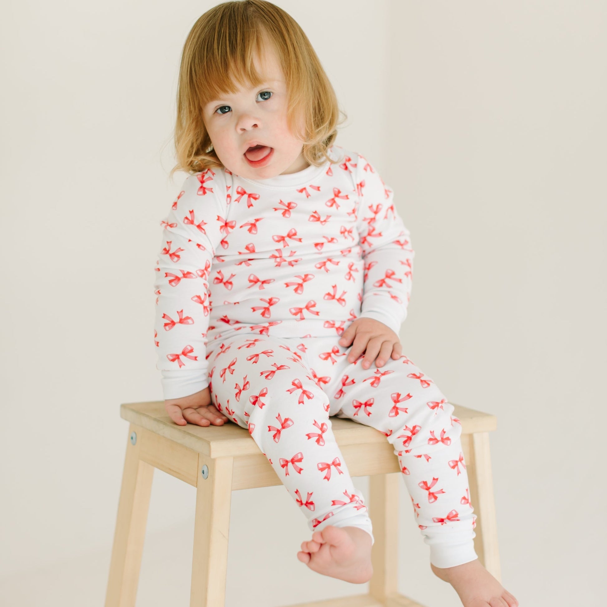 Scarlett Bows Long Pajamas - Magnolia BabyLong Pajamas