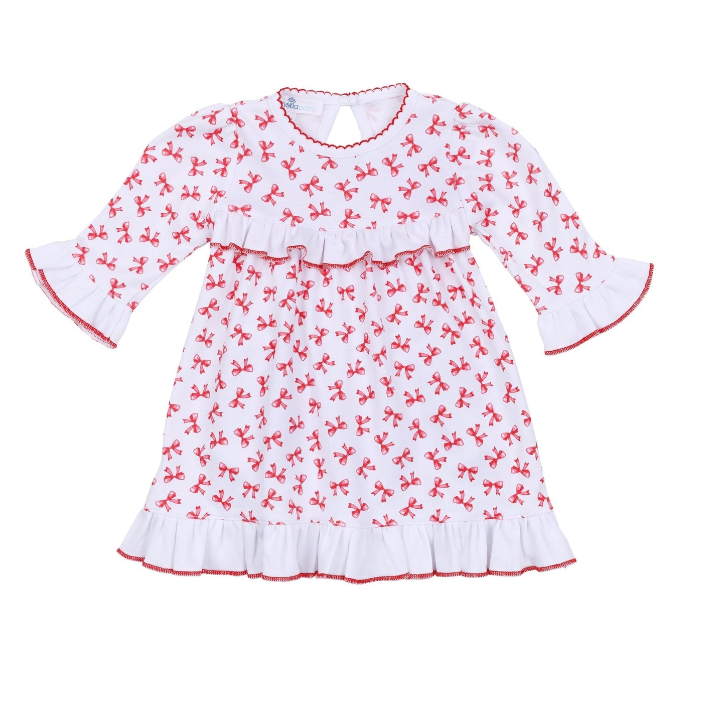 Scarlett Bows Print Ruffle Dress - Magnolia BabyDress
