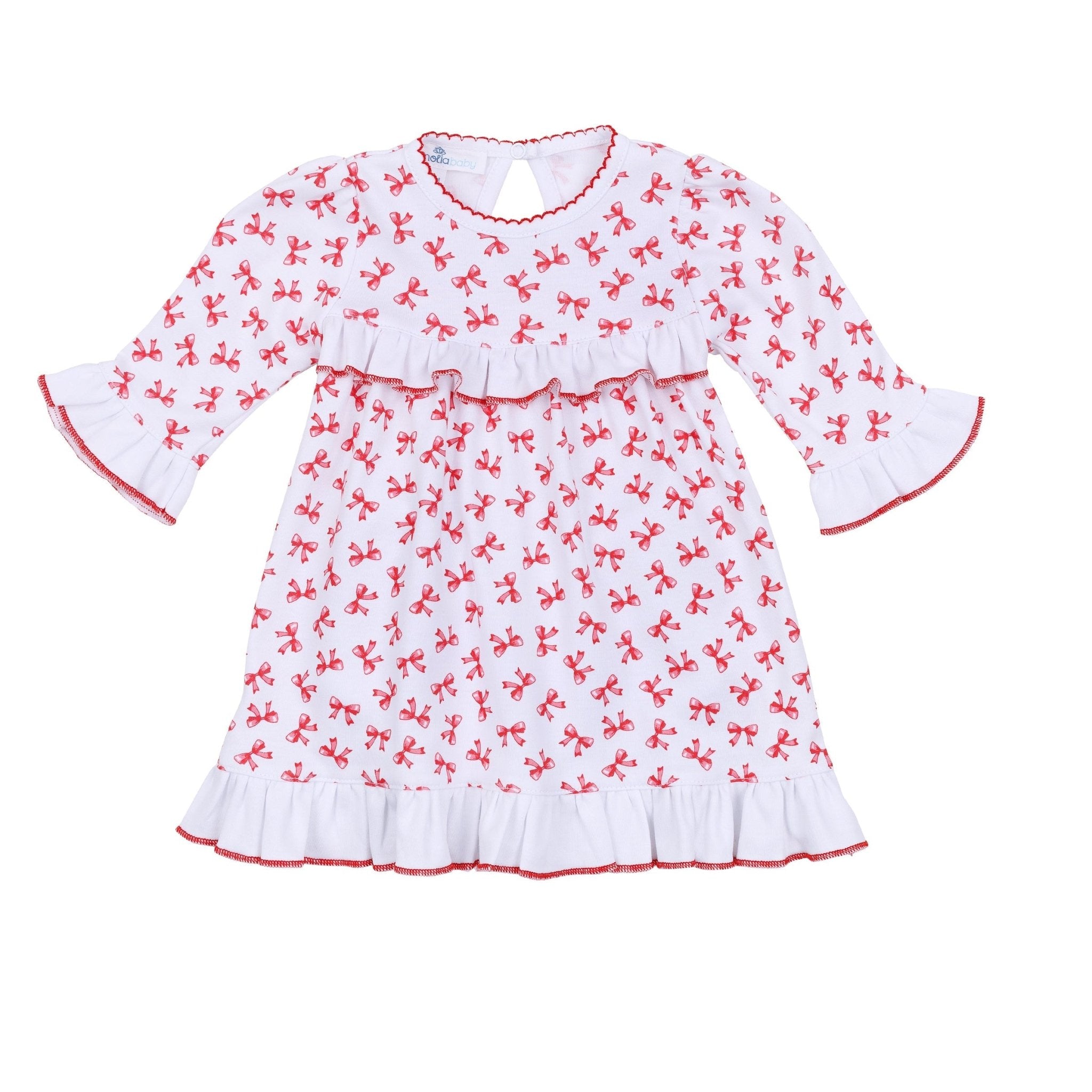 Scarlett Bows Print Ruffle Dress - Magnolia BabyDress
