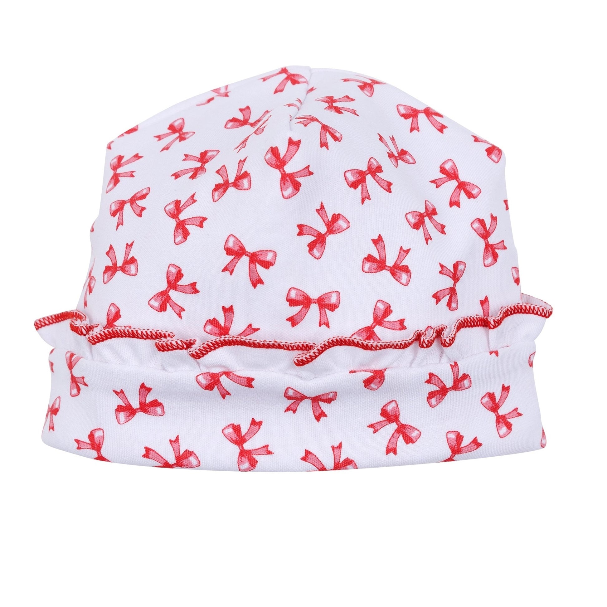 Scarlett Bows Print Ruffle Hat - Magnolia BabyHat