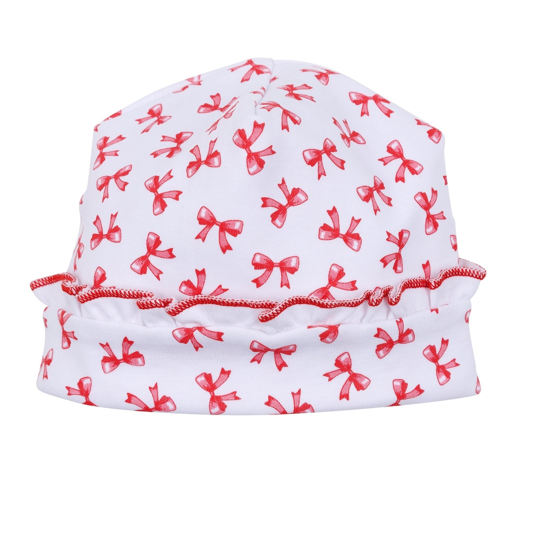Scarlett Bows Print Ruffle Hat - Magnolia BabyHat