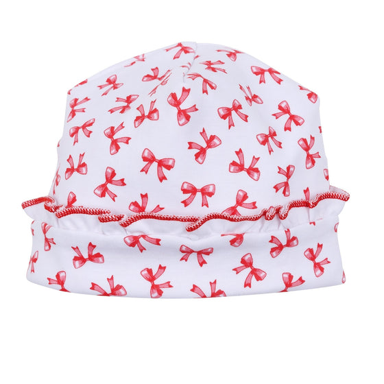 Scarlett Bows Print Ruffle Hat - Magnolia BabyHat