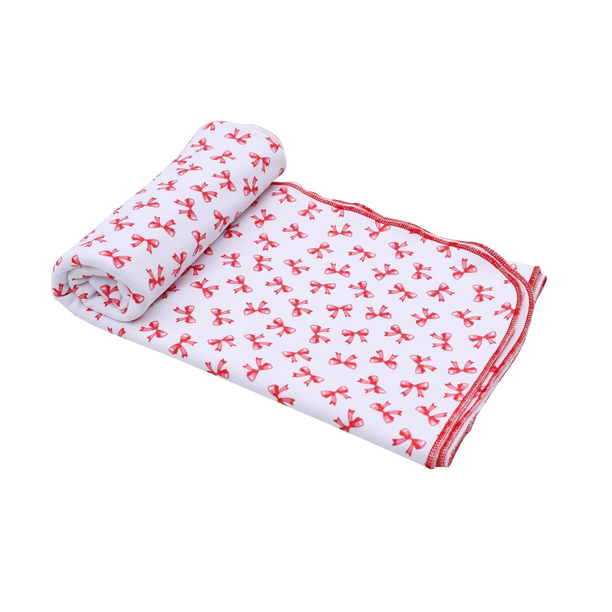 Scarlett Bows Print Swaddle Blanket - Magnolia BabySwaddle Blanket
