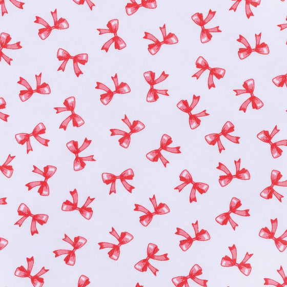 Scarlett Bows Print Zip Footie - Magnolia BabyFootie