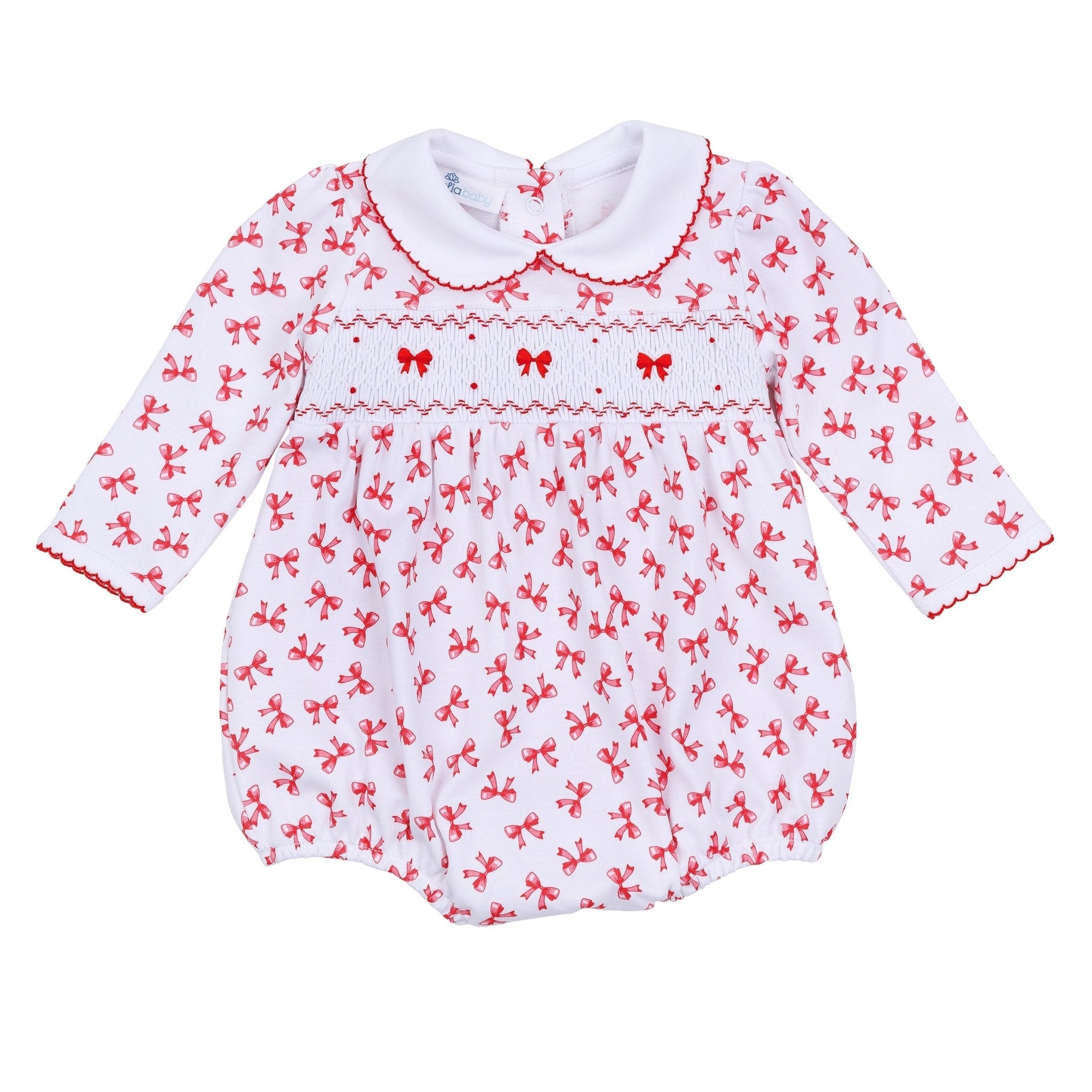 Scarlett Bows Smocked Bubble - Magnolia BabyBubble