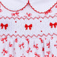 Scarlett Bows Smocked Gathered Gown - Magnolia BabyGown