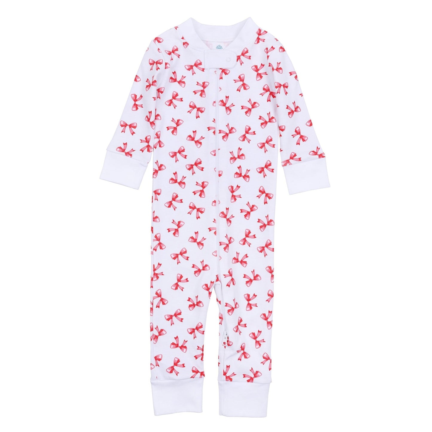 Scarlett Bows Zip Pajamas - Magnolia BabyZipper Pajamas