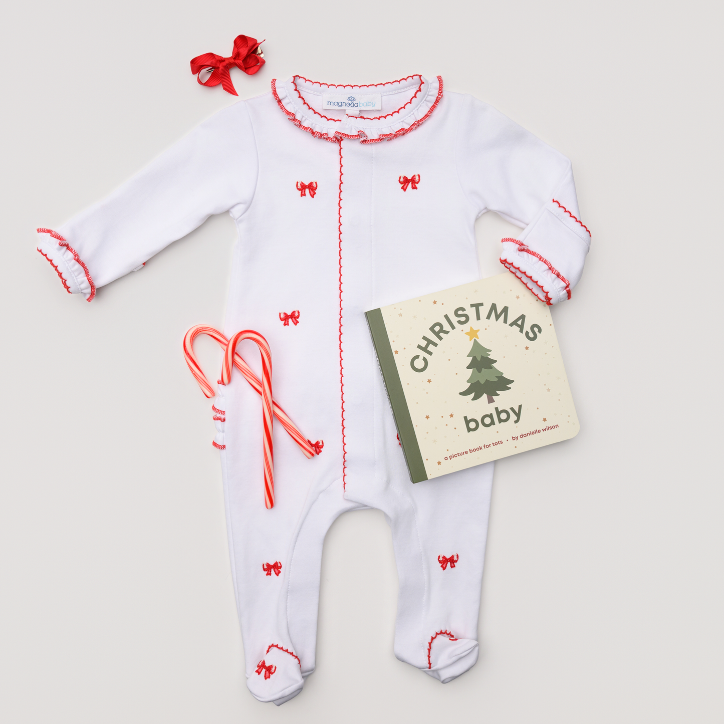 Scarlett Bows Christmas Footie Gift Set