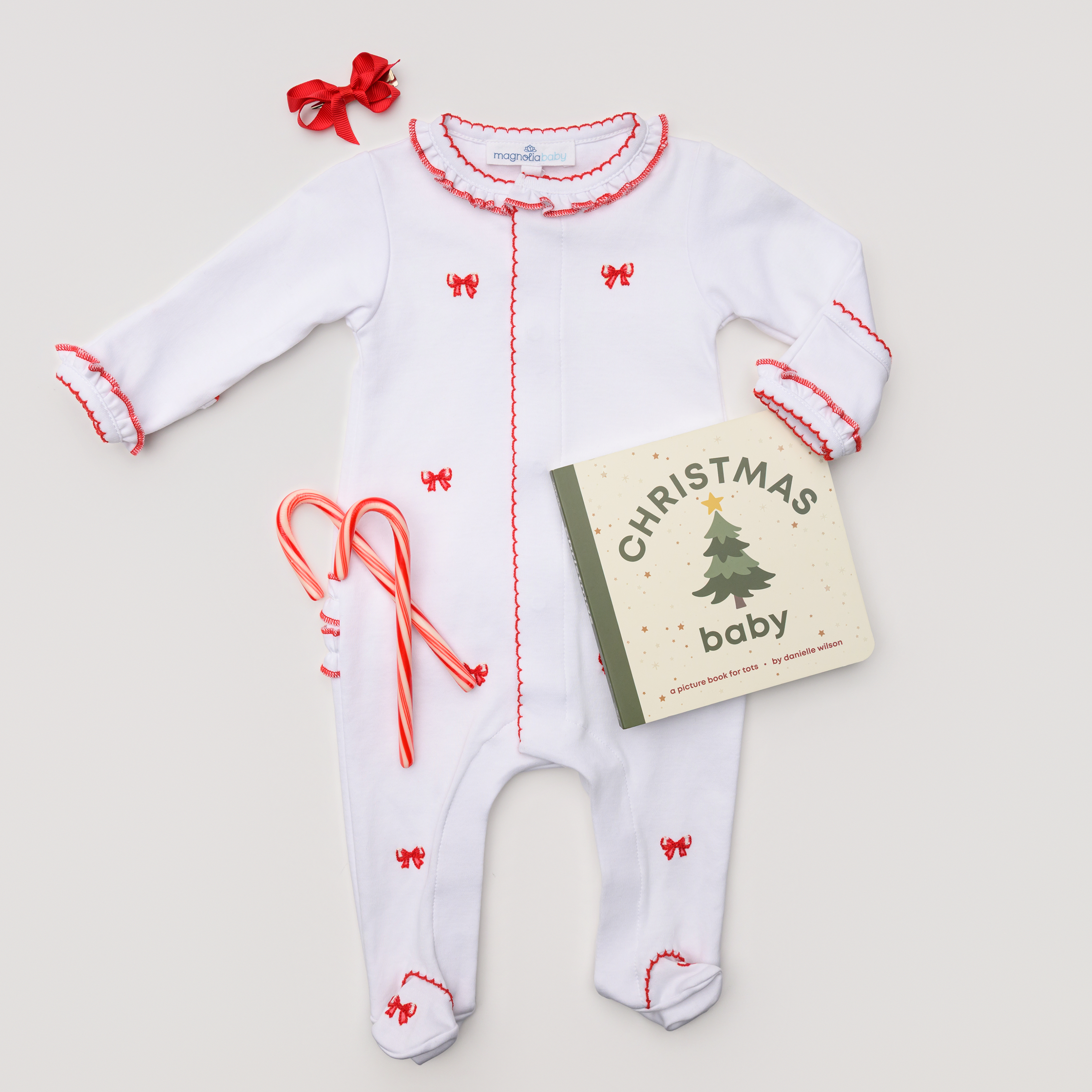 Scarlett Bows Christmas Footie Gift Set