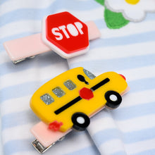  School Bus & Stop Sign Alligator Clips (2) - Magnolia BabyHair Clip