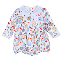  School Day Sweetness Collared Long Sleeve Bubble - Light Blue - Magnolia BabyBubble