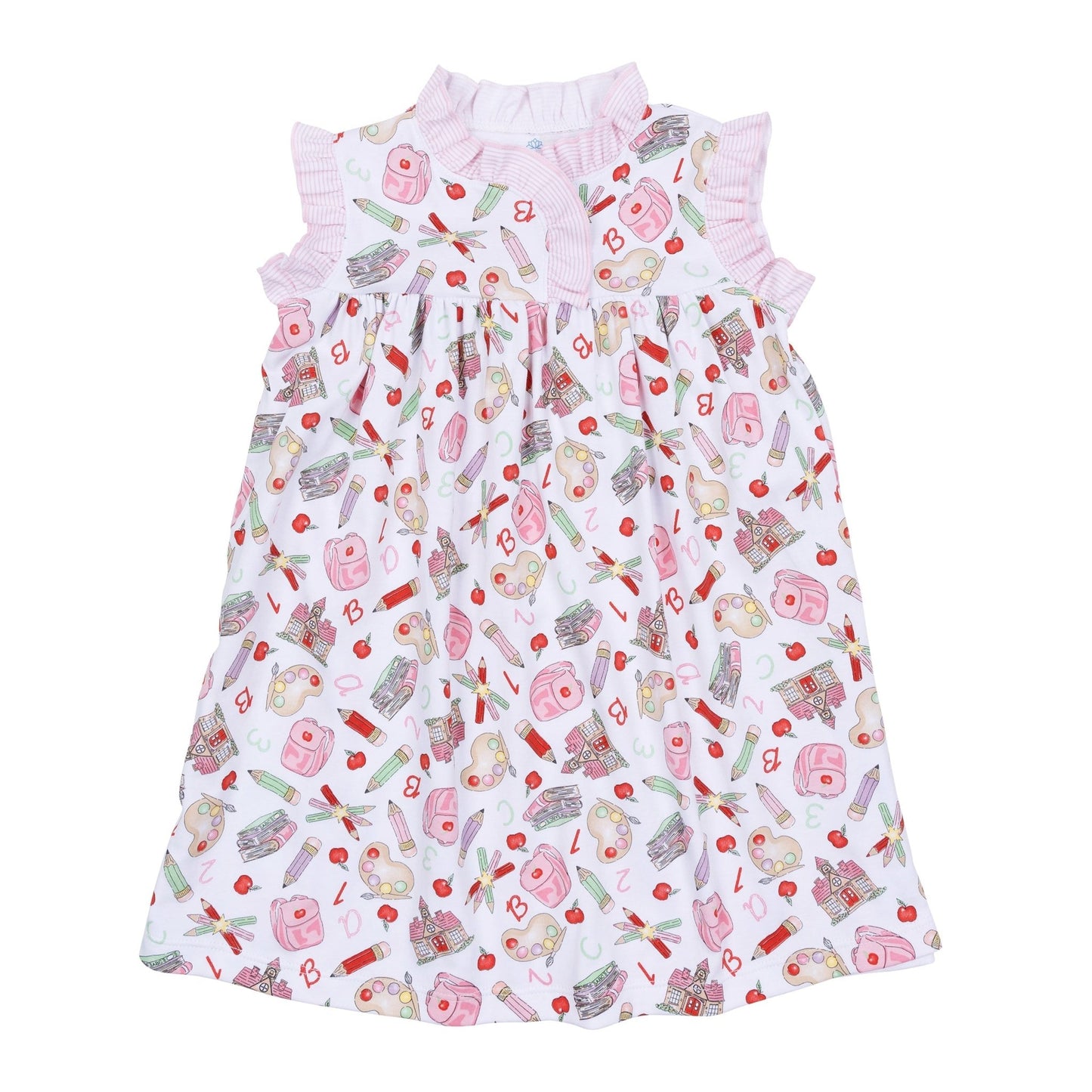 School Day Sweetness Flutters Nightdress - Pink - Magnolia BabyNightdress
