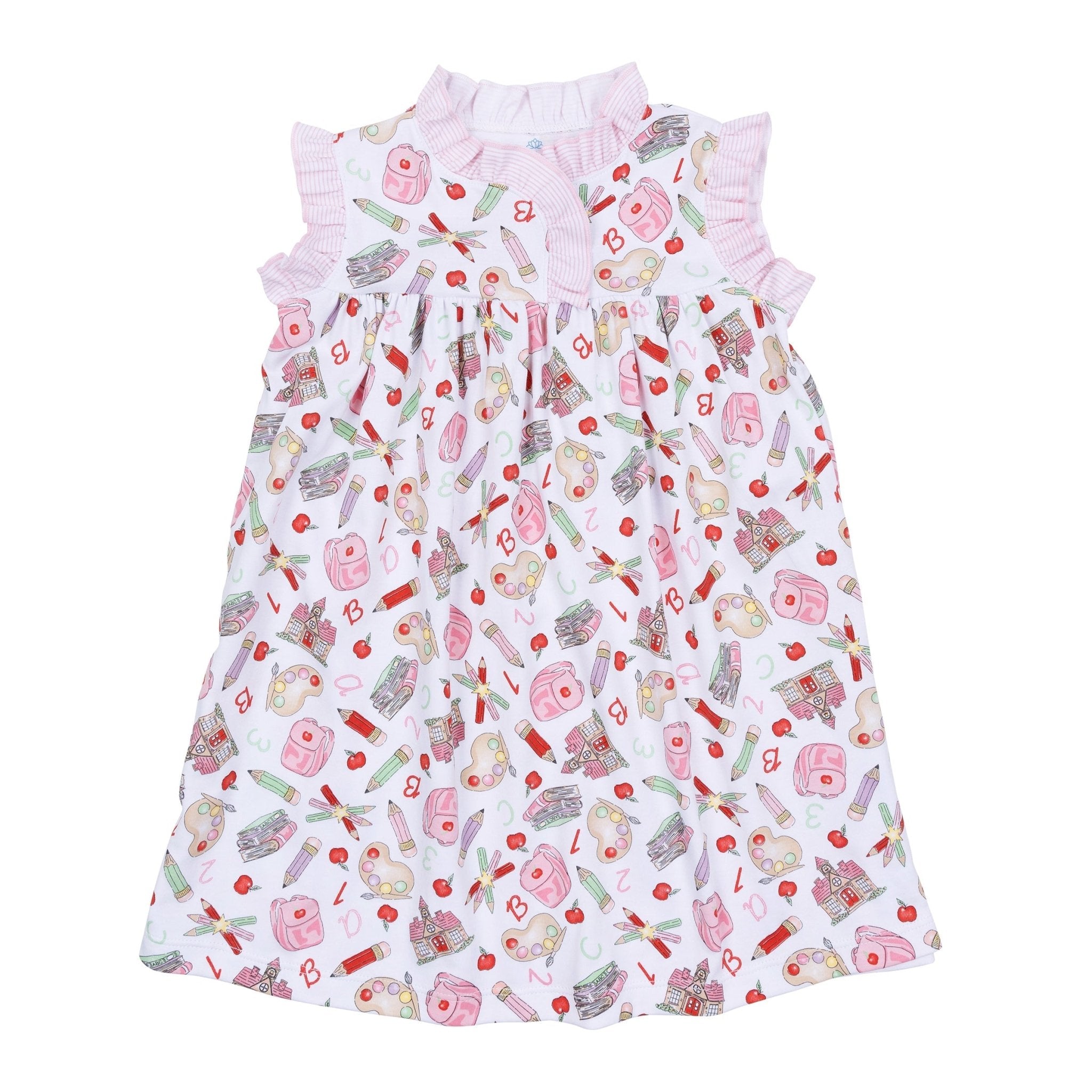 School Day Sweetness Flutters Nightdress - Pink - Magnolia BabyNightdress