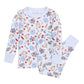 School Day Sweetness Long Pajamas - Light Blue - Magnolia BabyLong Pajamas