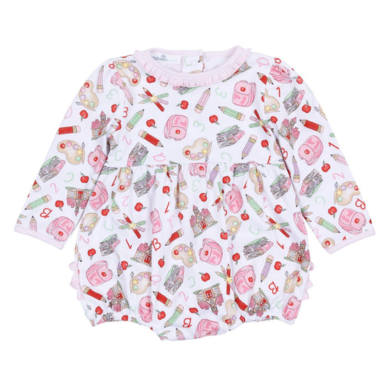 School Day Sweetness Long Sleeve Bubble - Pink - Magnolia BabyBubble