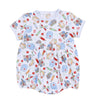 School Day Sweetness Short Sleeve Bubble - Light Blue - Magnolia BabyBubble