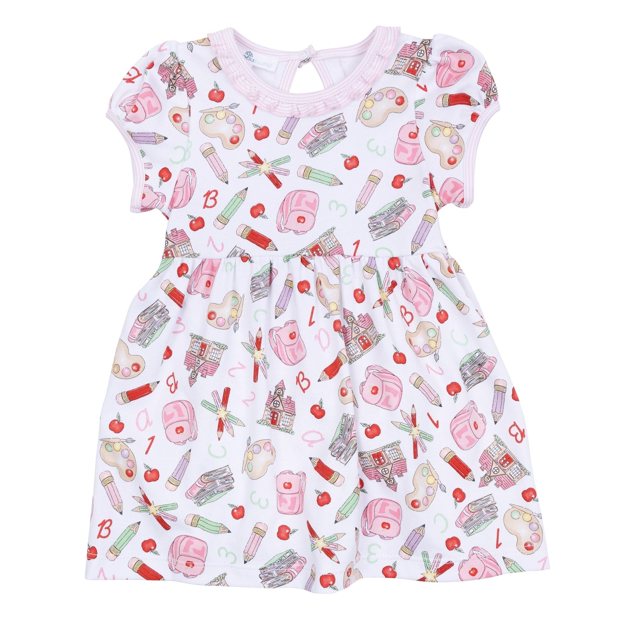 School Day Sweetness Short Sleeve Dress - Pink - Magnolia BabyDress