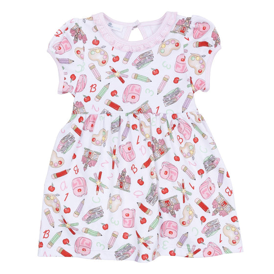 School Day Sweetness Short Sleeve Dress - Pink - Magnolia BabyDress
