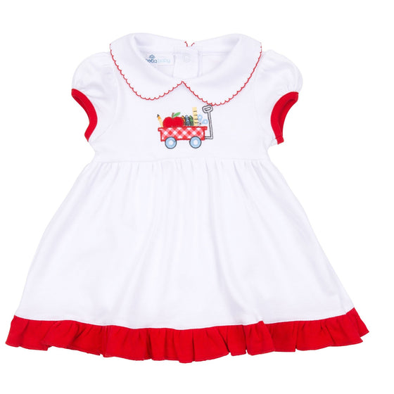 School Wagon Applique Collared Dress - Magnolia BabyDress