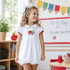 School Wagon Applique Collared Girl Bubble - Magnolia BabyBubble