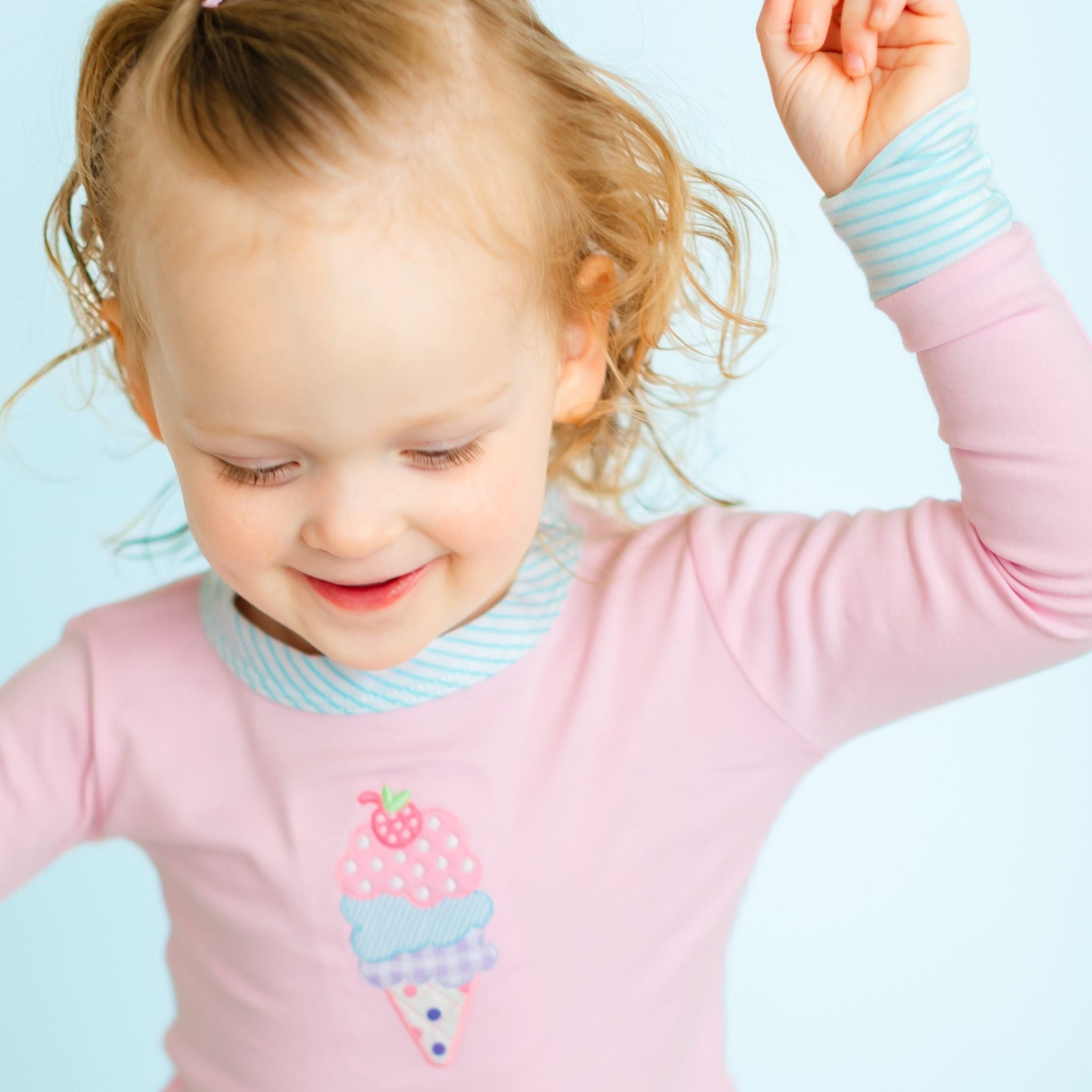 Scoops of Fun Applique Long Pajamas - Magnolia BabyLong Pajamas