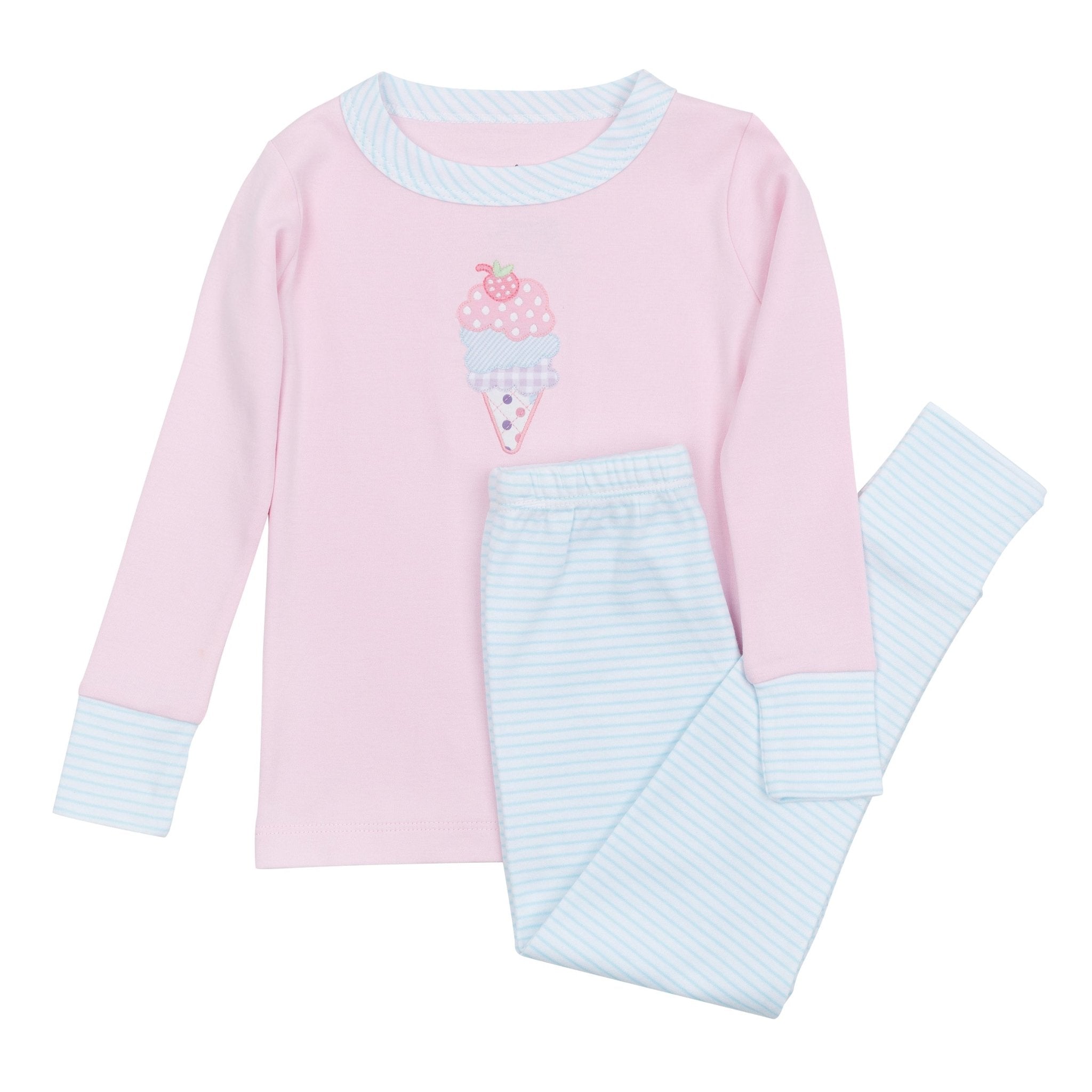 Scoops of Fun Applique Long Pajamas - Magnolia BabyLong Pajamas