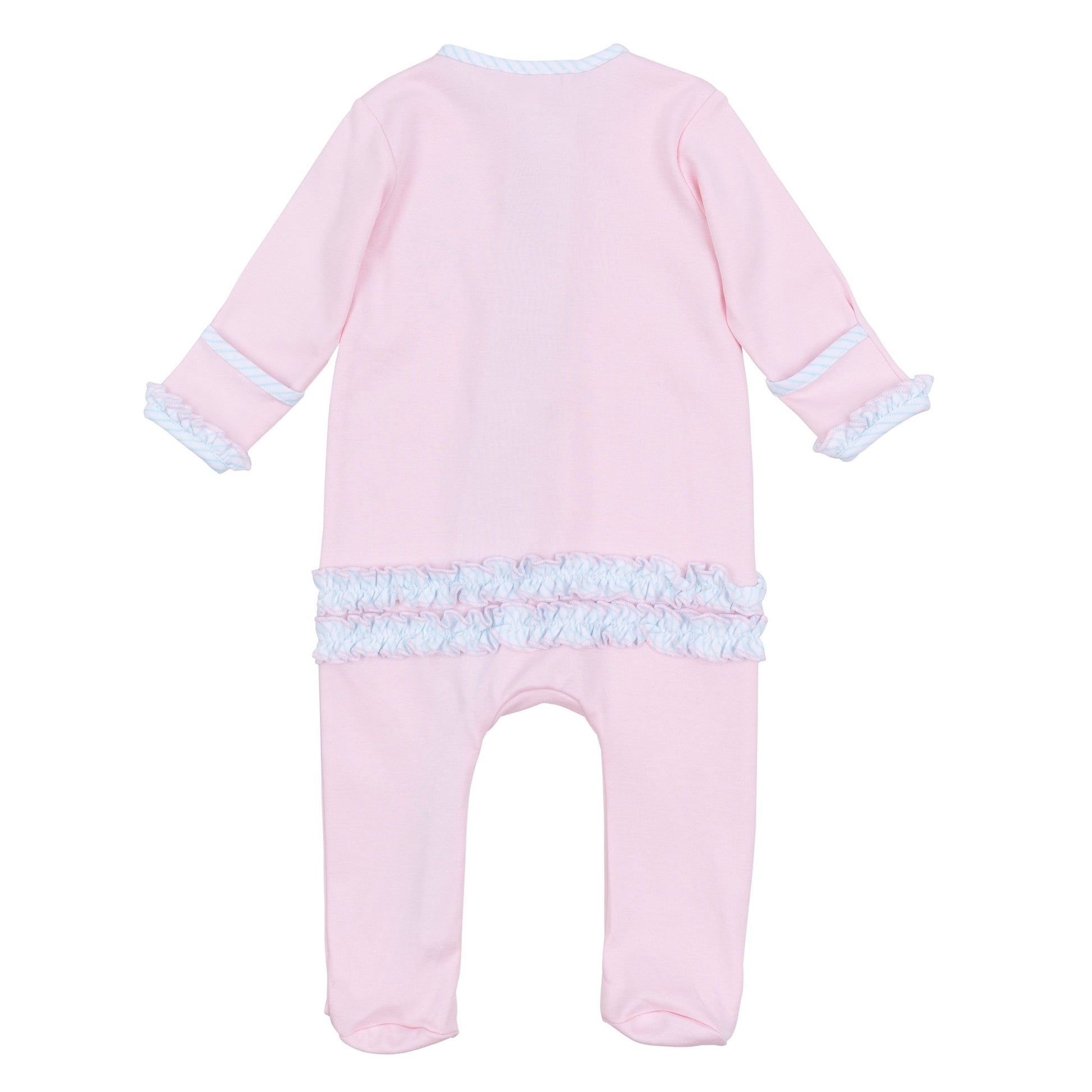 Scoops of Fun Applique Ruffle Zip Footie - Magnolia BabyFootie
