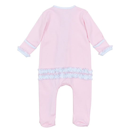 Scoops of Fun Applique Ruffle Zip Footie - Magnolia BabyFootie