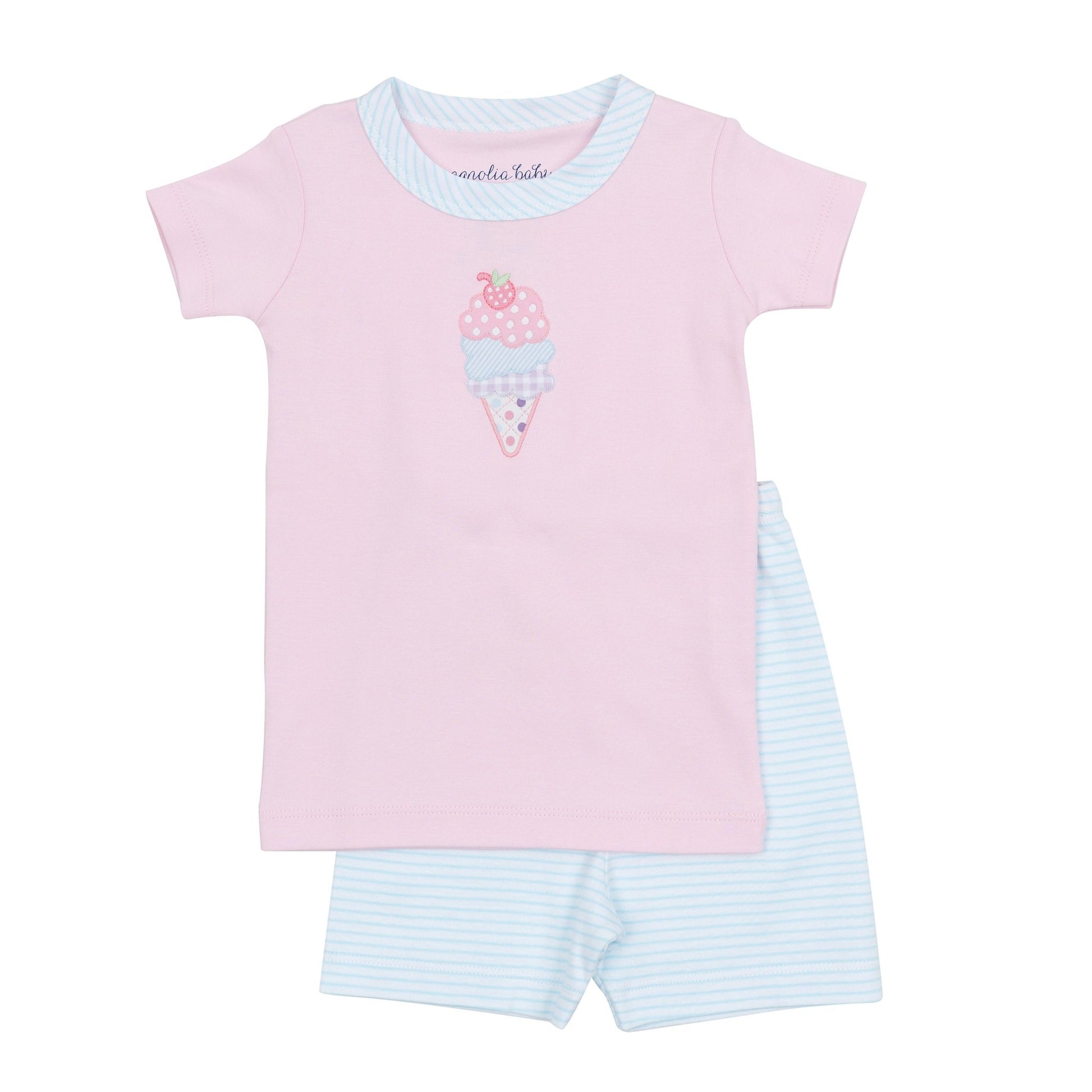 Scoops of Fun Applique Short Pajamas - Magnolia BabyShort Pajamas