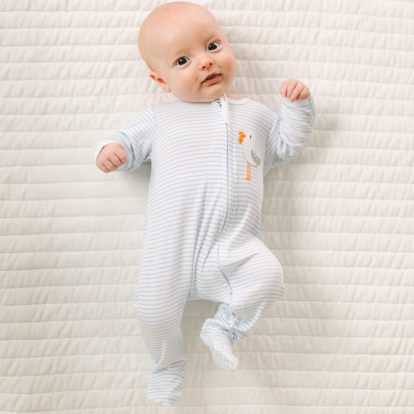 Seabird Shores Applique Zip Footie - Magnolia BabyFootie