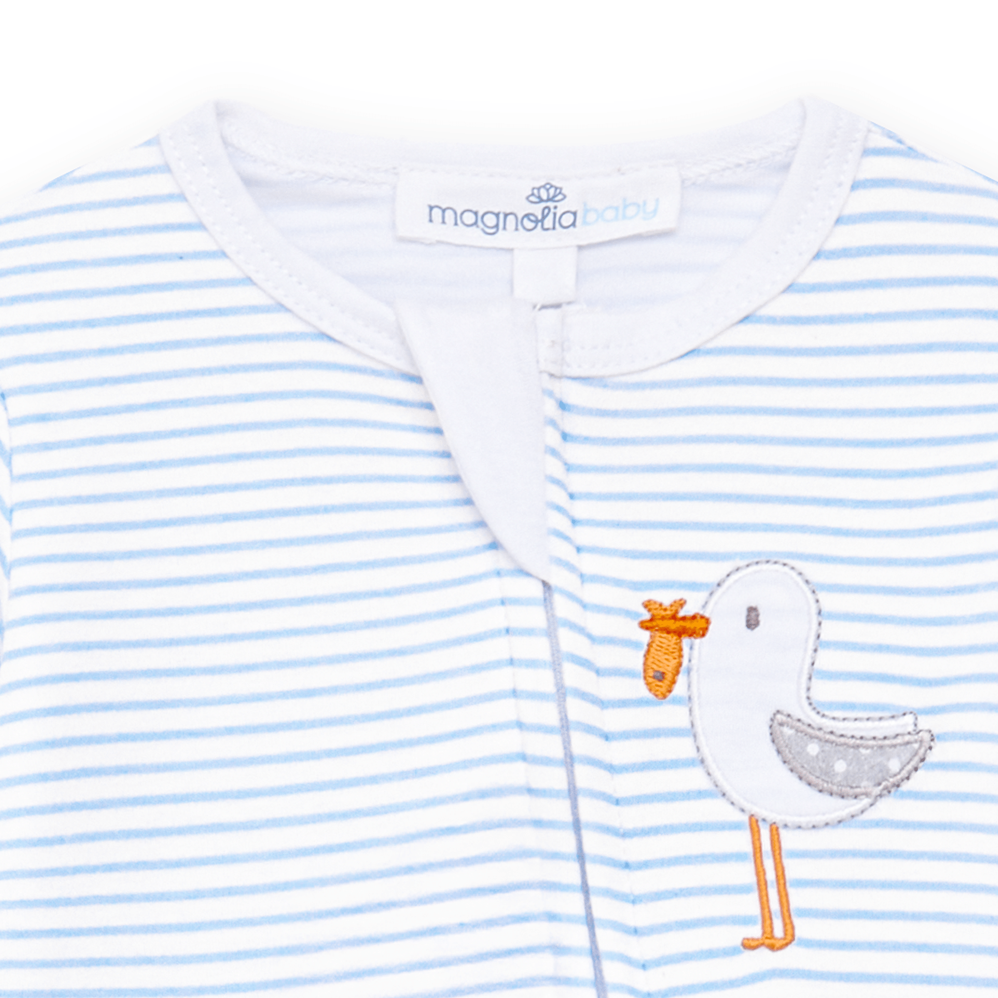 Seabird Shores Applique Zip Footie - Magnolia BabyFootie