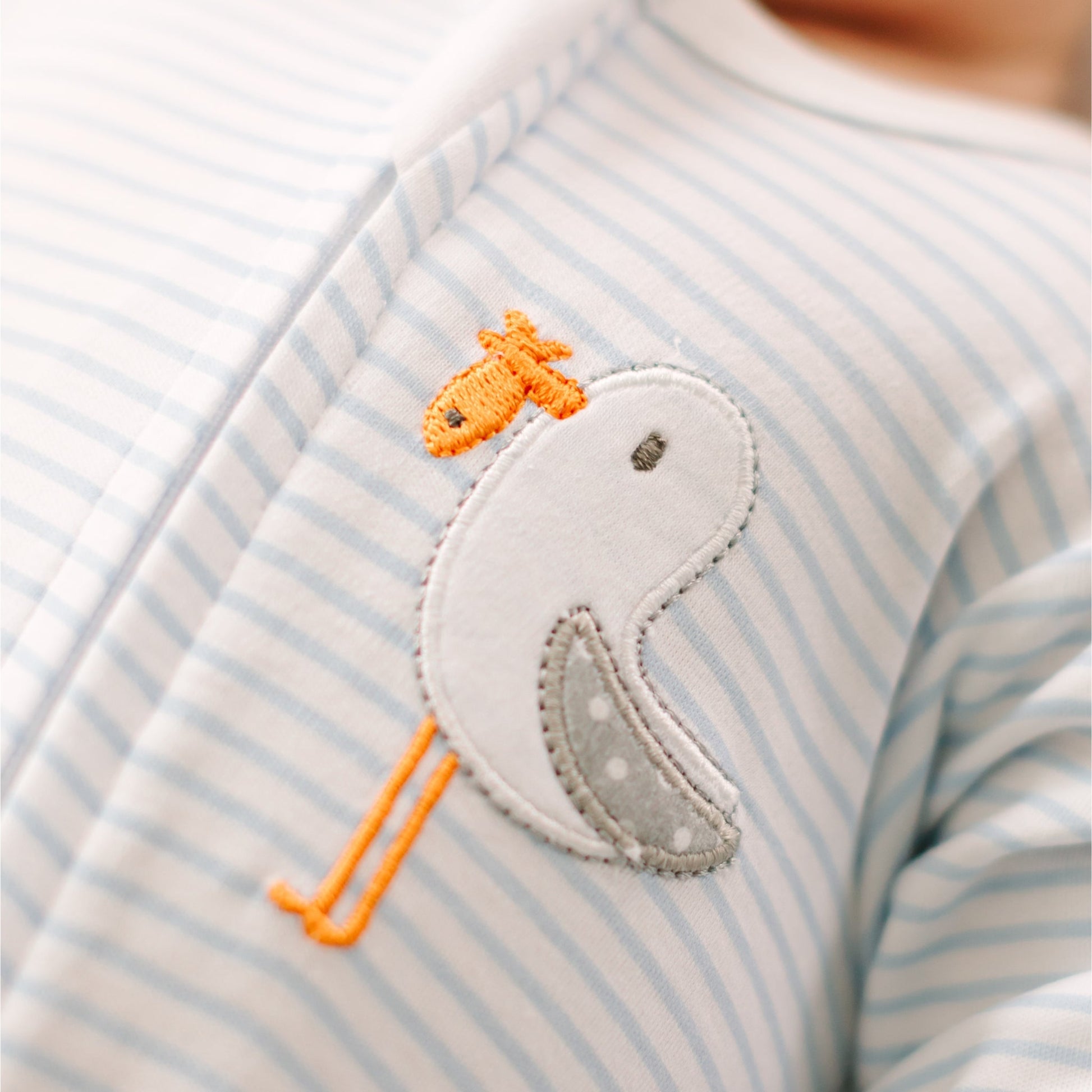 Seabird Shores Applique Zip Footie - Magnolia BabyFootie