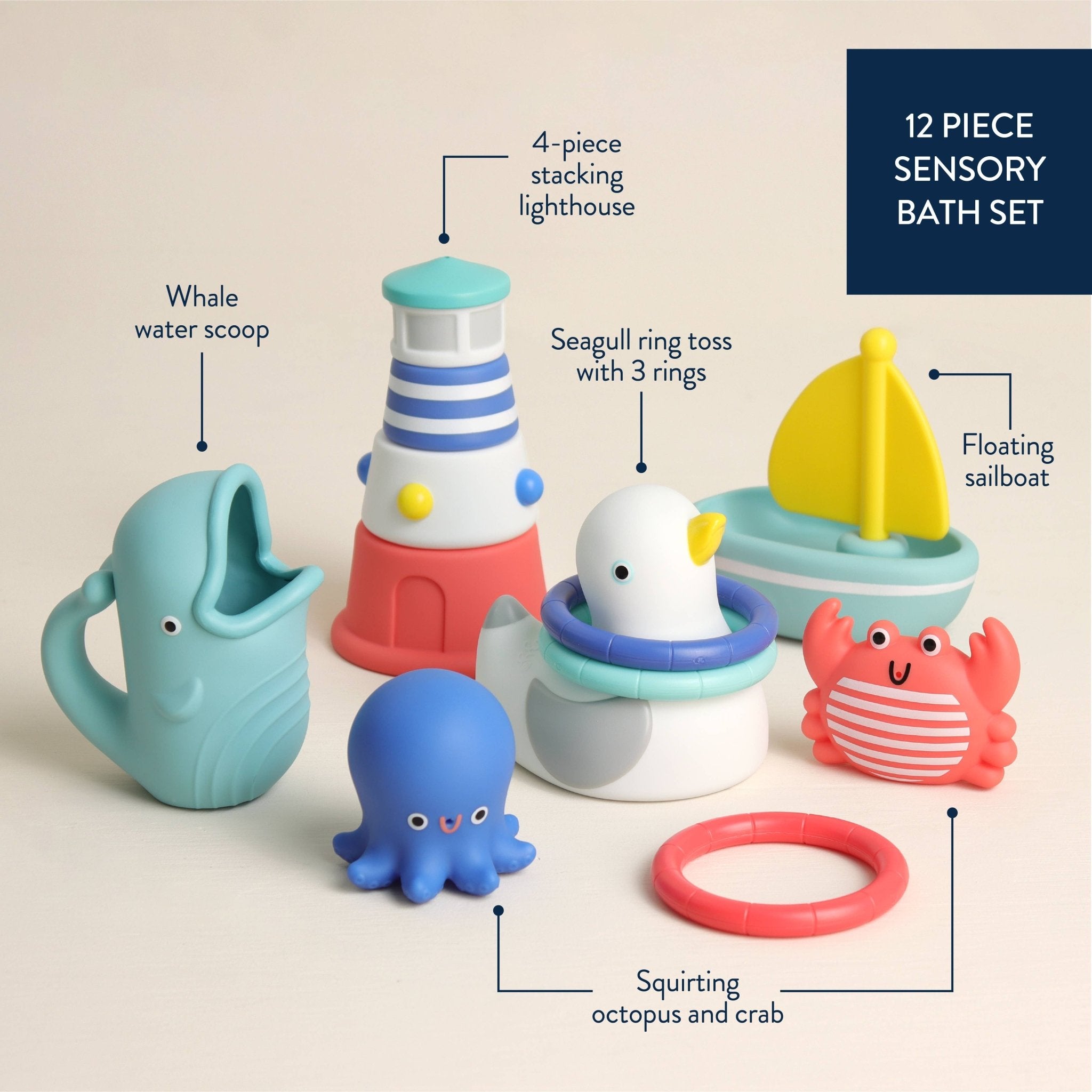 Seaside Splash Gift Set™ Bath + Water Toy - Magnolia BabyBath Toy