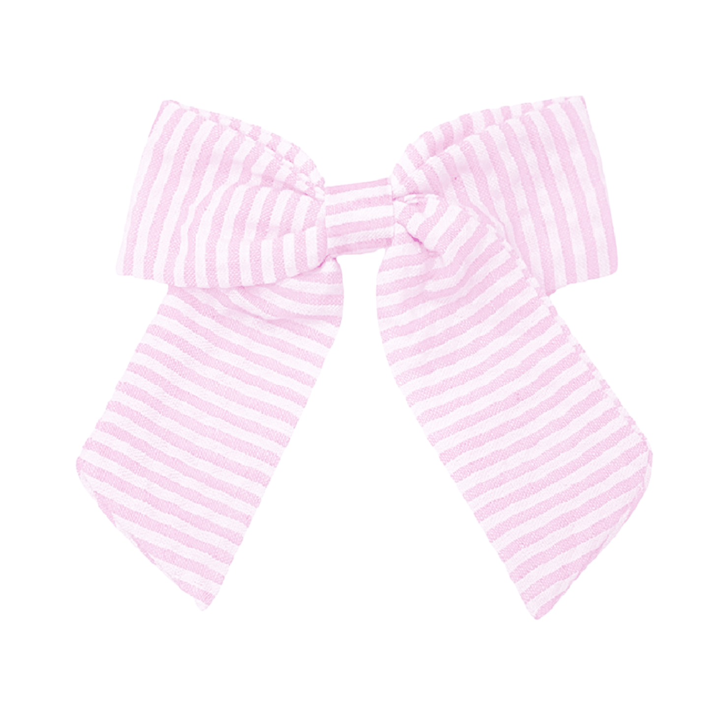 Seersucker Hair Bow - Pink - Magnolia BabyHair Clip