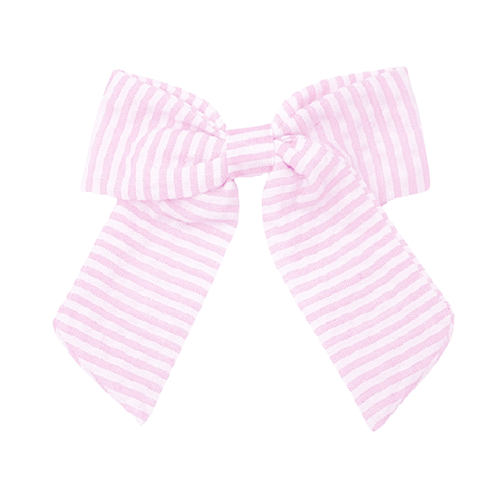 Seersucker Hair Bow - Pink - Magnolia BabyHair Clip