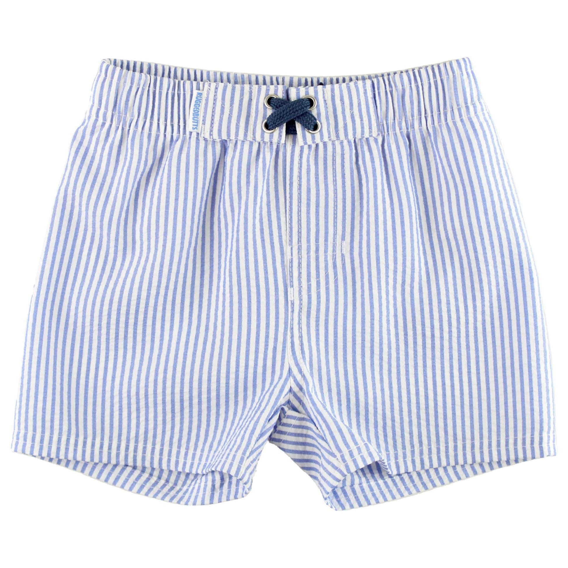 Seersucker Swim Trunks - Blue Periwinkle Stripe - Magnolia BabySwim Trunks