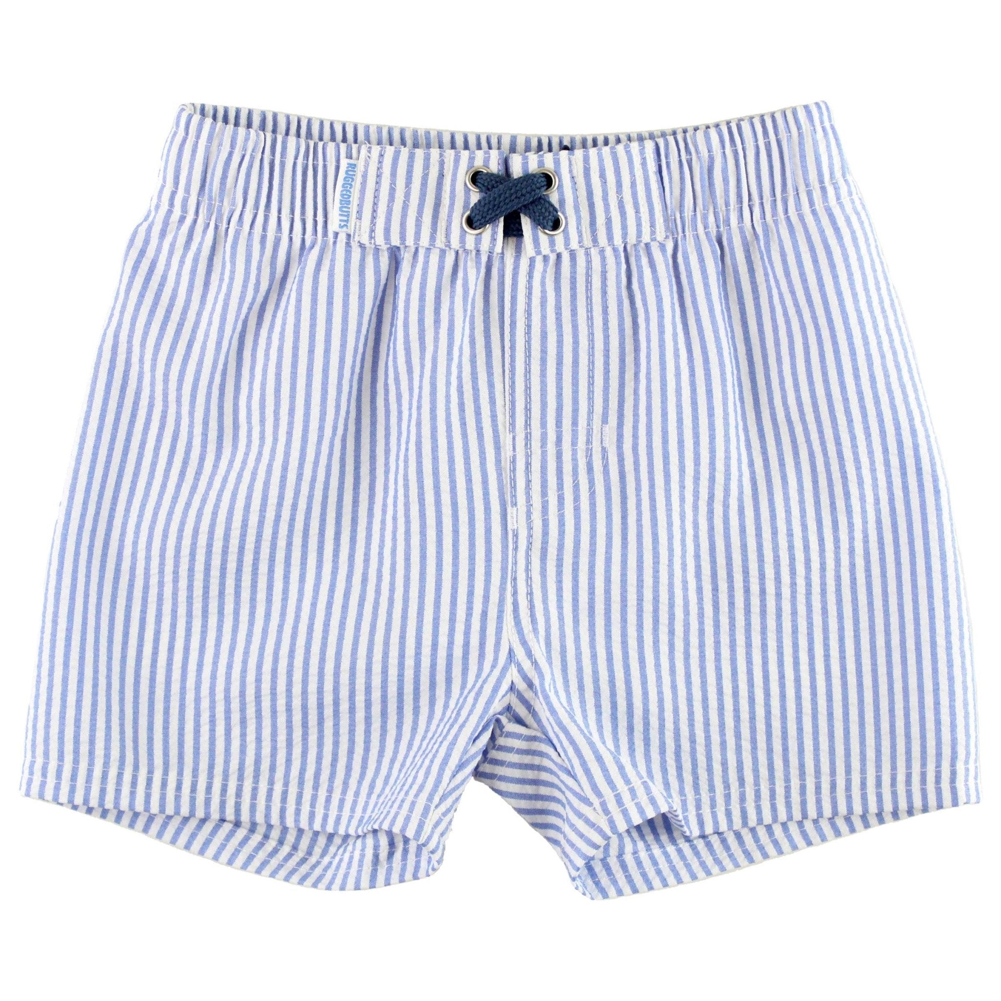 Seersucker Swim Trunks - Blue Periwinkle Stripe - Magnolia BabySwim Trunks