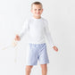 Seersucker Swim Trunks - Blue Periwinkle Stripe - Magnolia BabySwim Trunks