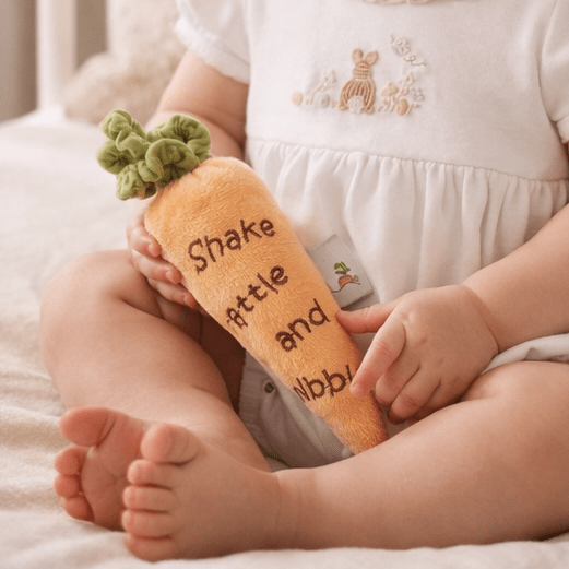 Shake, Rattle, and Nibble Carrot Rattle - Magnolia BabyRattle