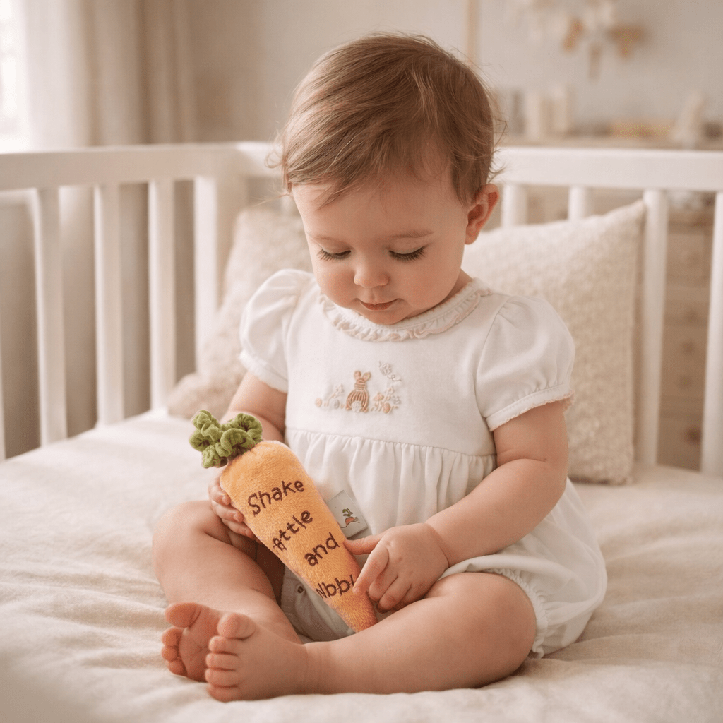 Shake, Rattle, and Nibble Carrot Rattle - Magnolia BabyRattle