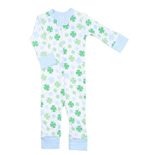  Shamrock Cutie Blue Zipper Pajamas - Magnolia BabyZipper Pajamas