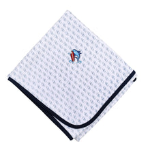  Sharkie the Surfer Emb Receiving Blanket - Magnolia BabyBlanket