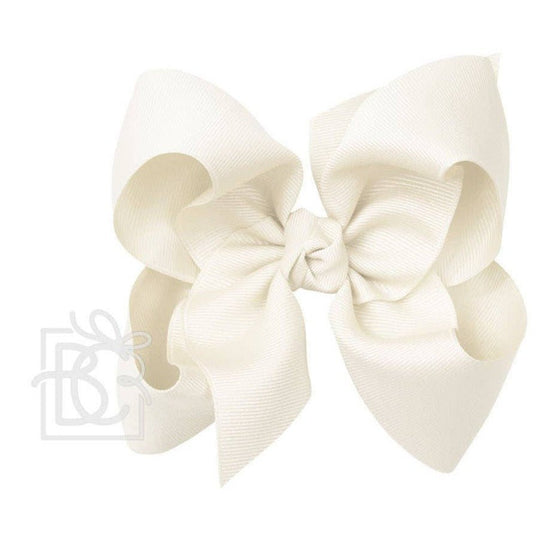 Signature Bow on Alligator Clip - Antique White - Magnolia BabyBow