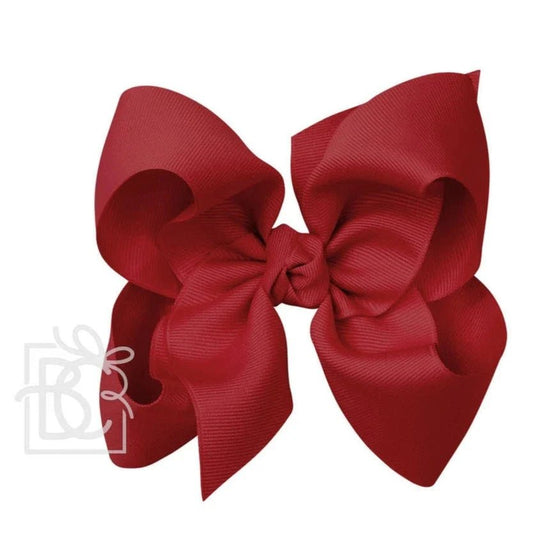 Signature Bow on Alligator Clip - Cranberry - Magnolia BabyBow
