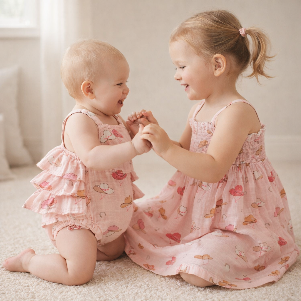 Muslin Smocked Tube Dress - Western