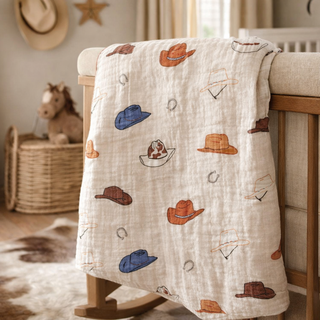 Western Muslin Swaddle Blanket